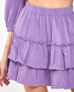 Crop Skirted Suit Lilac