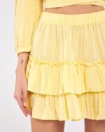 Crop Skirted Suit Yellow