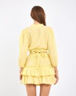 Crop Skirted Suit Yellow