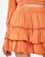 Crop Etekli Takım Turuncu