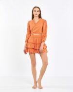 Crop Etekli Takım Turuncu