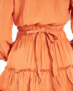 Crop Etekli Takım Turuncu