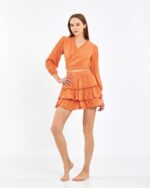 Crop Etekli Takım Turuncu