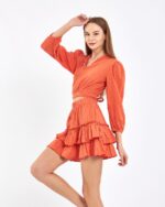 Crop Skirted Suit Kitten