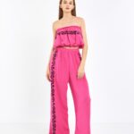 Crop Pantolonlu Pembe Takım