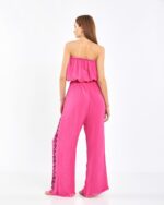 Pink Suit with Crop Trousers