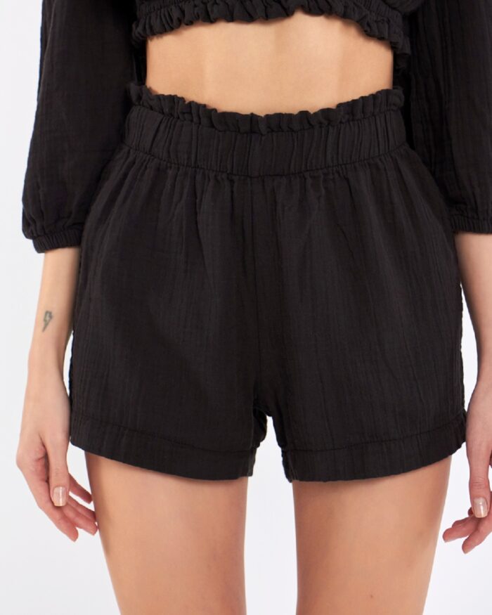 Crop Shorts Set Black Crop Shorts Set Black