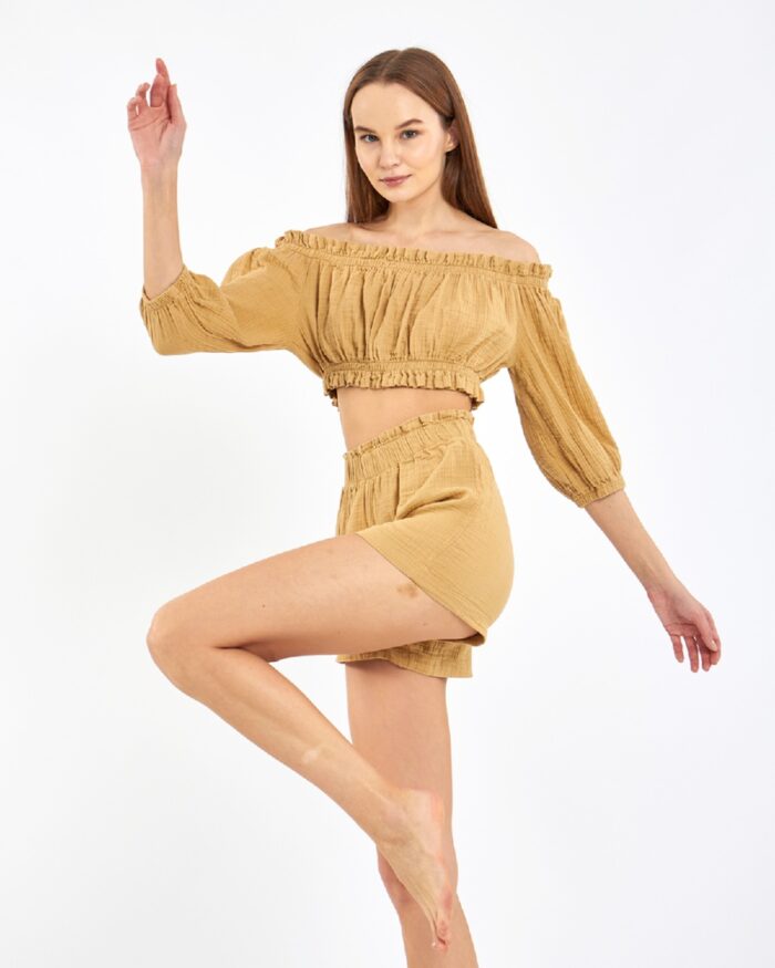 Crop Shorts Set Amber Gelb Crop Shorts Set Amber Gelb