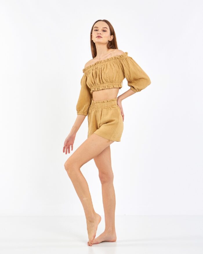 Crop Shorts Set Amber Gelb Crop Shorts Set Amber Gelb
