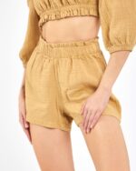 Crop Shorts Set Amber Gelb