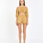 Crop Shorts Set Amber Yellow
