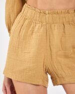 Crop Shorts Set Amber Gelb