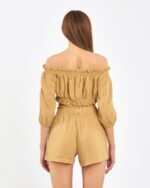 Crop Shorts Set Amber Gelb