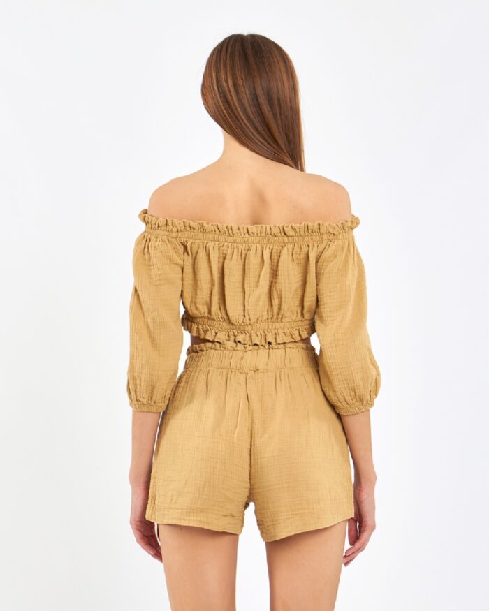 Crop Shorts Set Amber Gelb Crop Shorts Set Amber Gelb