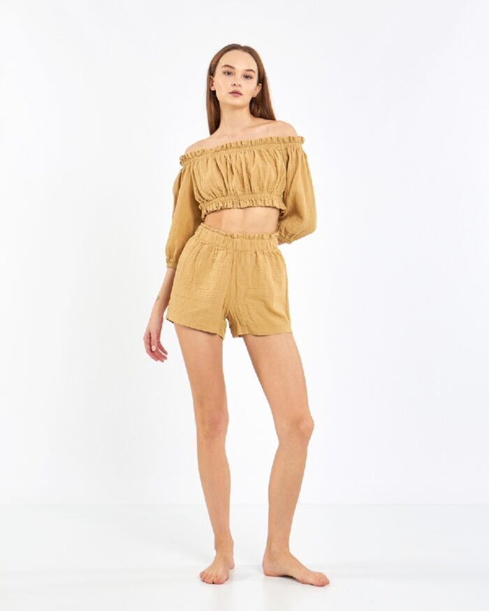 Crop Shorts Set Amber Gelb Crop Shorts Set Amber Gelb