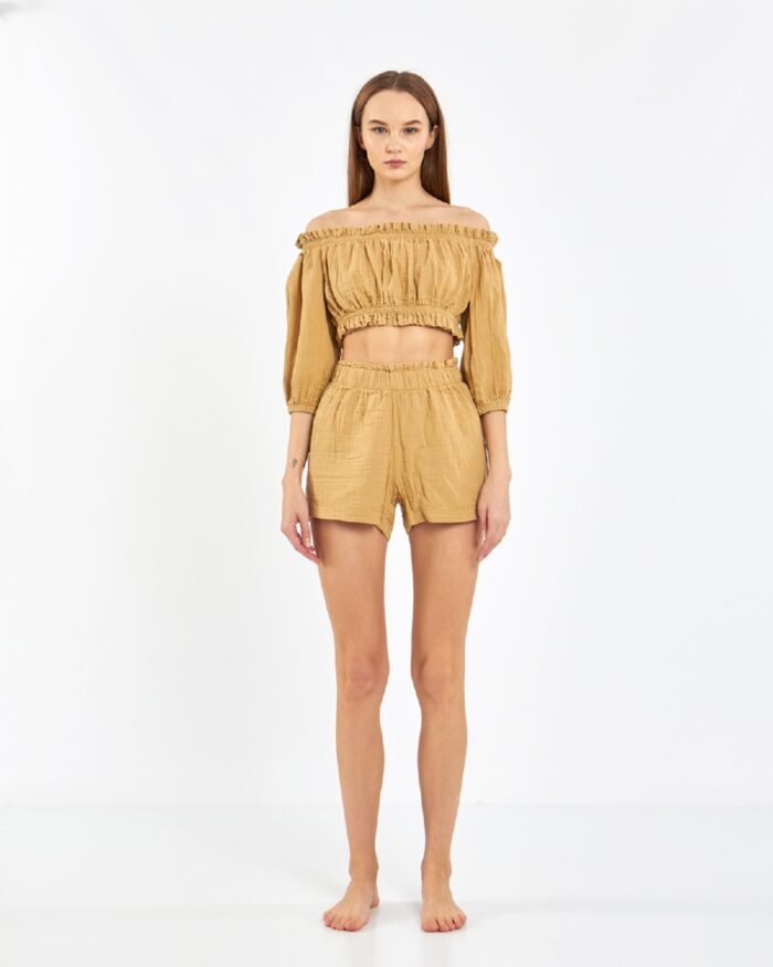 Crop Shorts Set Amber Gelb Crop Shorts Set Amber Gelb