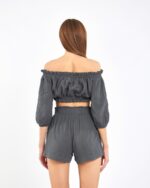 Crop Şortlu Takım Antrasit