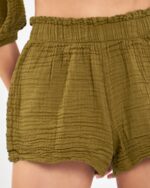 Crop Şortlu Takım Haki