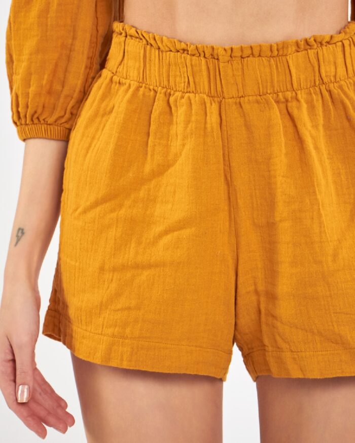 Crop Shorts Suit Mustard Yellow Crop Shorts Suit Mustard Yellow