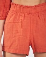 Crop Şortlu Takım Narçiçeği