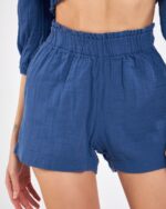 Crop Shorts Suit Parliament Blue