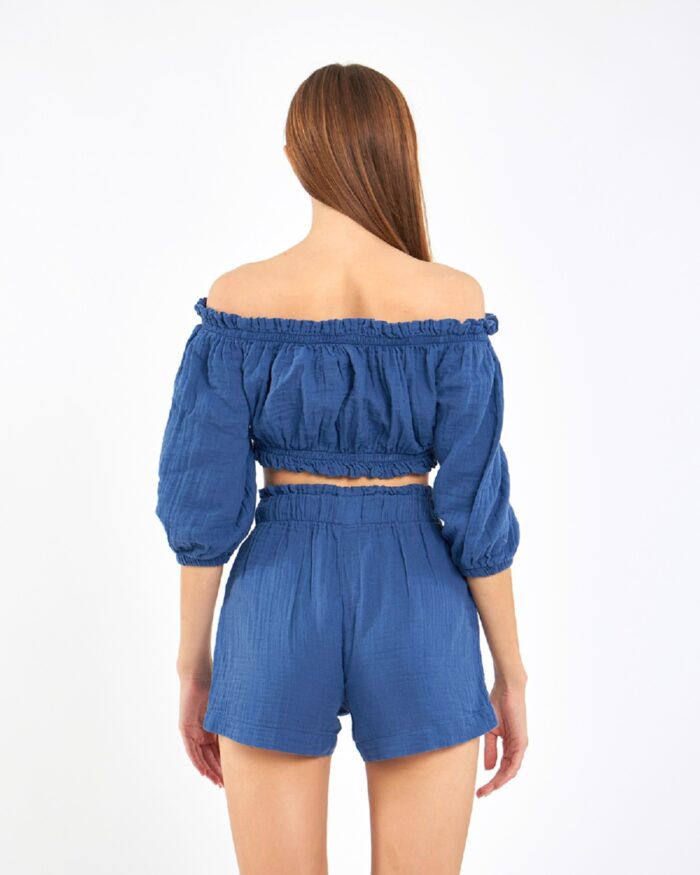 Crop Shorts Suit Parliament Blue Crop Shorts Suit Parliament Blue