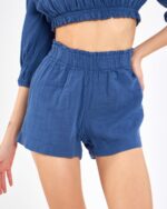 Crop Shorts Suit Parliament Blue
