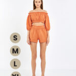 Crop Shorts Set Orange
