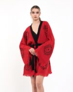 Eye Kırmızı Kısa Kimono