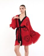 Eye Kırmızı Kısa Kimono