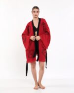Eye Kırmızı Kısa Kimono