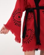 Eye Kırmızı Kısa Kimono