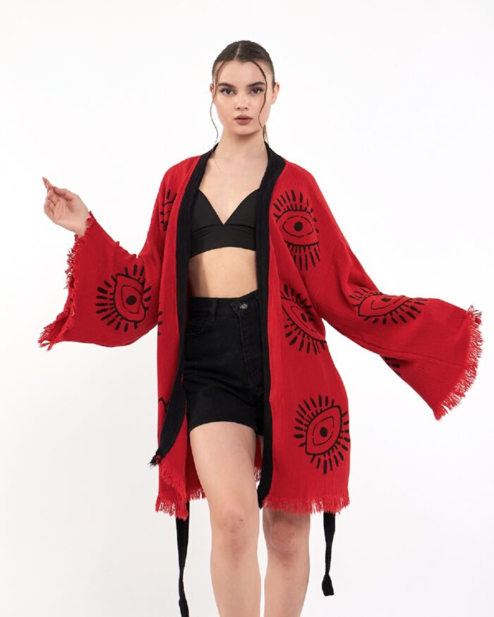 Eye Kırmızı Kısa Kimono Eye Kırmızı Kısa Kimono