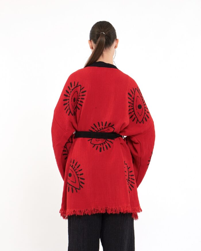Eye Red Schwarzer Kimono-Anzug Eye Red Schwarzer Kimono-Anzug