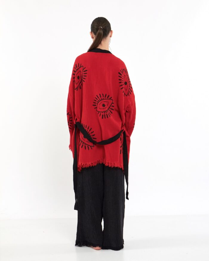 Eye Red Schwarzer Kimono-Anzug Eye Red Schwarzer Kimono-Anzug