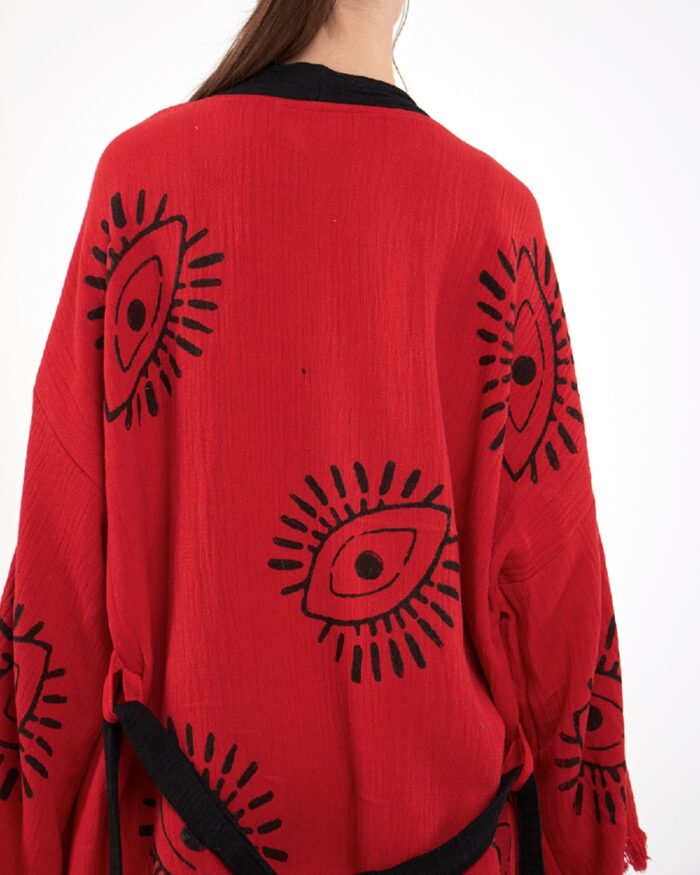 Eye Red Schwarzer Kimono-Anzug Eye Red Schwarzer Kimono-Anzug