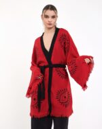 Eye Red Schwarzer Kimono-Anzug