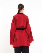 Eye Red Schwarzer Kimono-Anzug