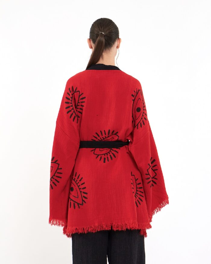 Eye Red Schwarzer Kimono-Anzug Eye Red Schwarzer Kimono-Anzug