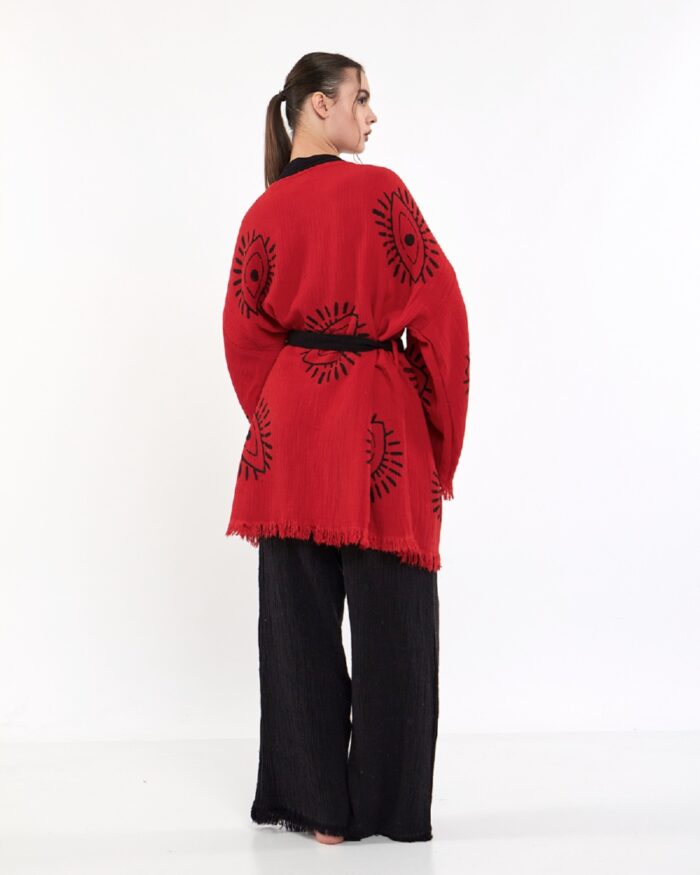 Eye Red Schwarzer Kimono-Anzug Eye Red Schwarzer Kimono-Anzug