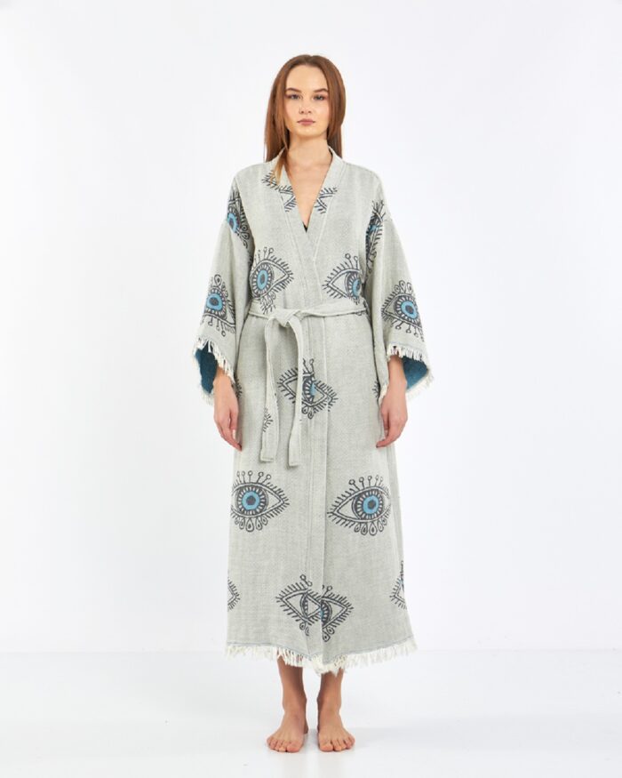 Jakarlı Blue Eye Kimono Jakarlı Blue Eye Kimono