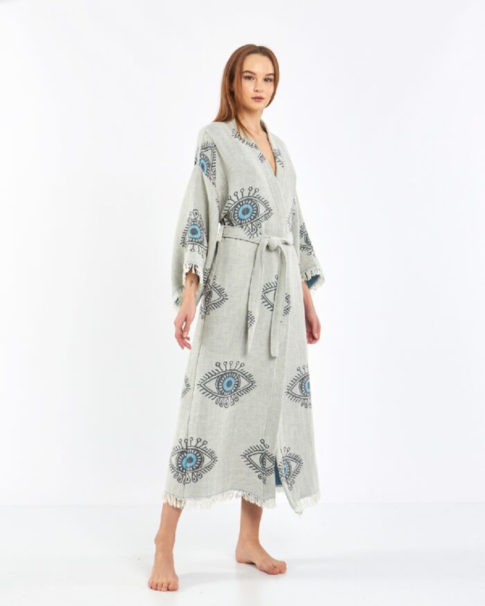 Jakarlı Blue Eye Kimono Jakarlı Blue Eye Kimono