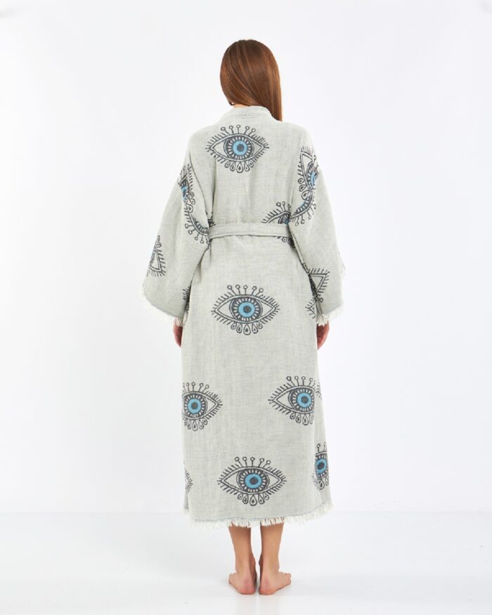 Jakarlı Blue Eye Kimono Jakarlı Blue Eye Kimono