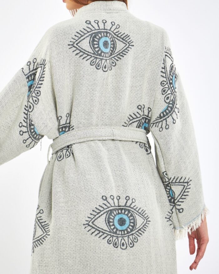 Jakarlı Blue Eye Kimono Jakarlı Blue Eye Kimono