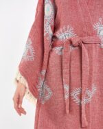 Jakarlı Eye Gül Kurusu Kimono