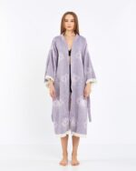 Jakarlı Eye Lila Kimono