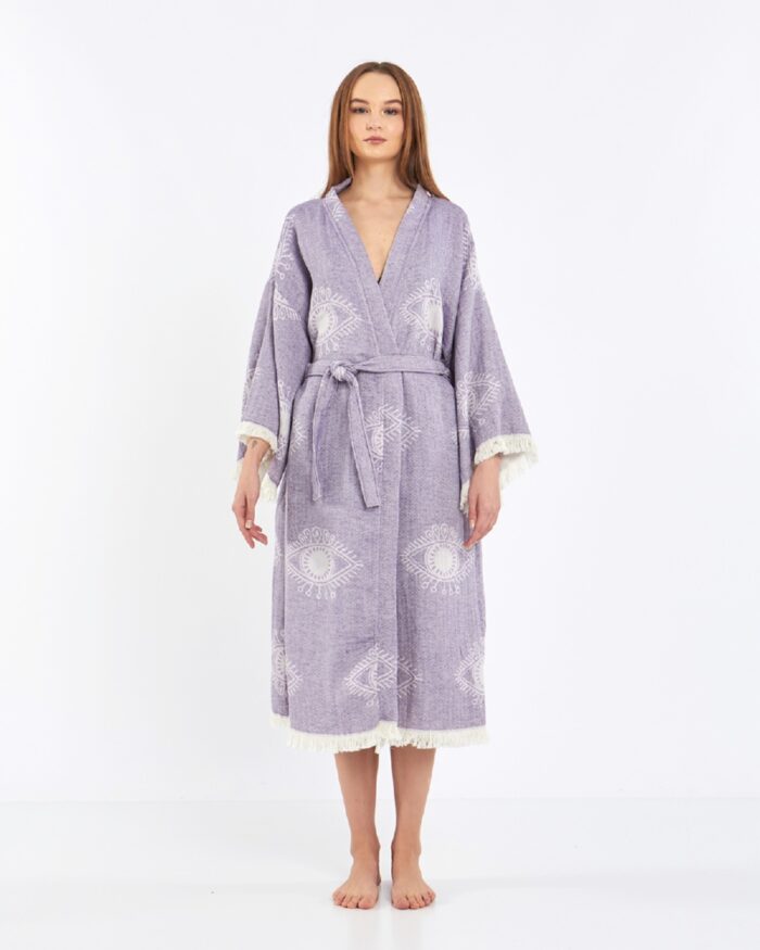 Jakarlı Eye Lila Kimono Jakarlı Eye Lila Kimono