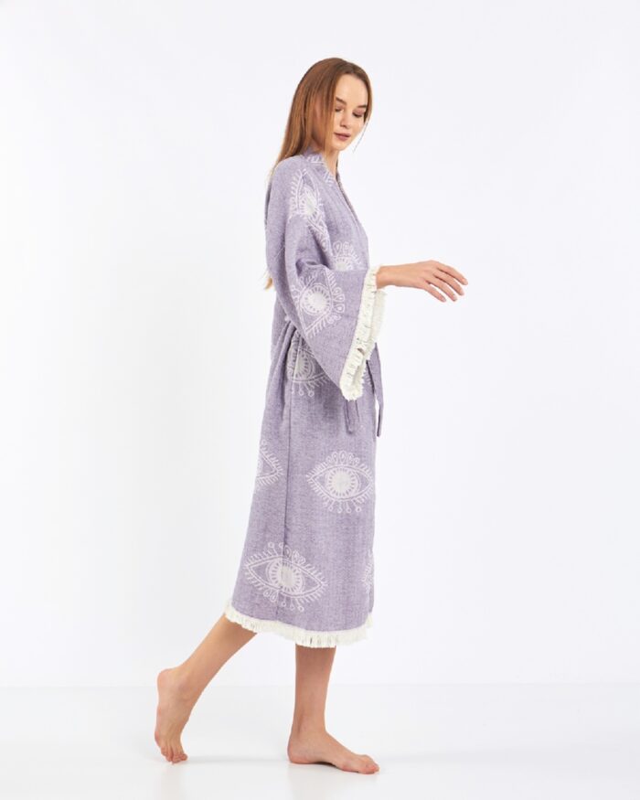 Jakarlı Eye Lila Kimono Jakarlı Eye Lila Kimono