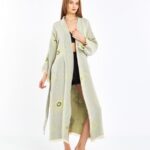 Jacquard Eye Water Green Kimono