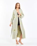 Jakarlı Eye Su Yeşili Kimono